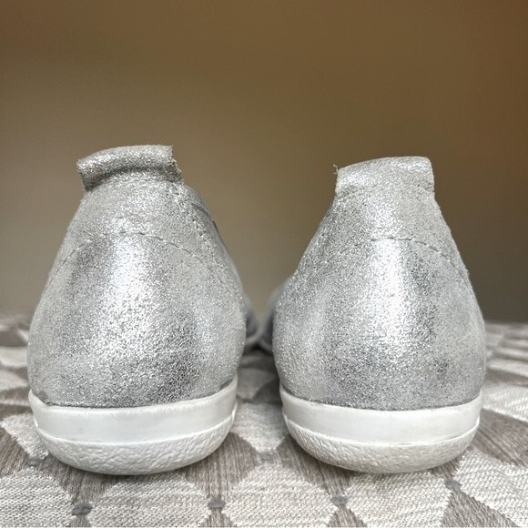 Cellini Spirit Metallic‎ Silver Italian Leather Ballet Flat Women EU 41 US 10 - Picture 9 of 14